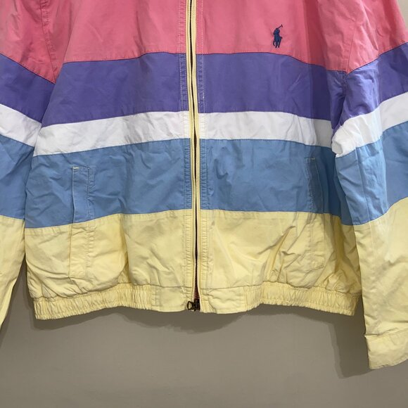 Polo Ralph Lauren Chore Work Jacket Poplin Pastel Colorblock Women Size XL $248 - Picture 4 of 12
